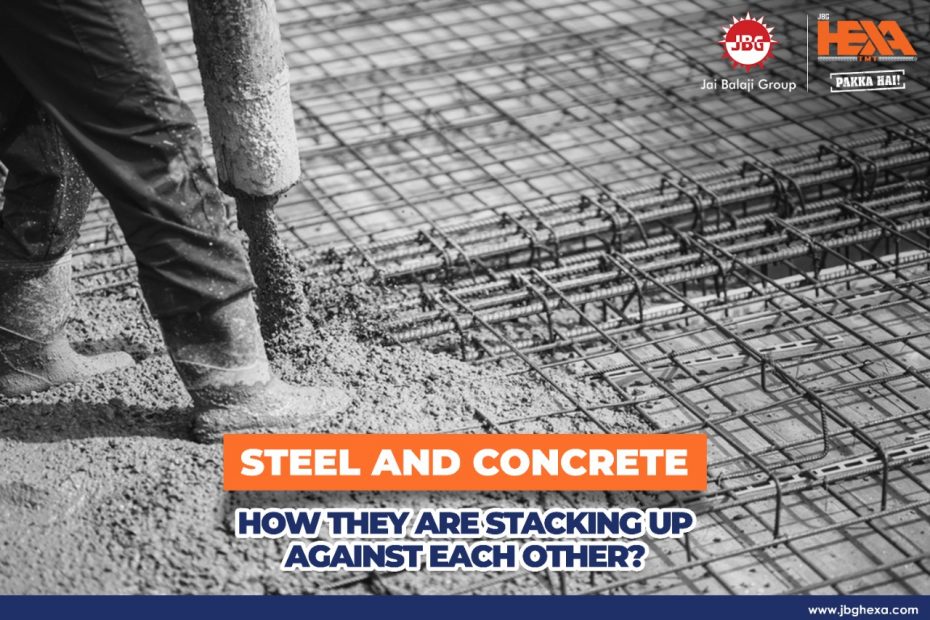 STEEL AND CONCRETE FOUNDATION FOR CONSTRUCTION